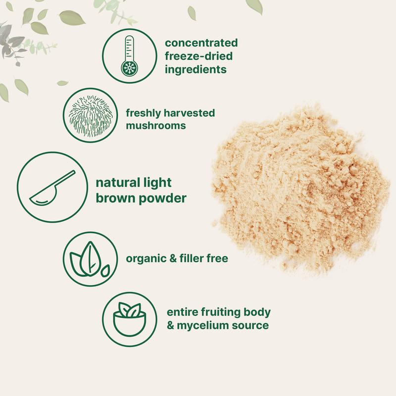 Organic Lions Mane Mushroom Supplement Powder
