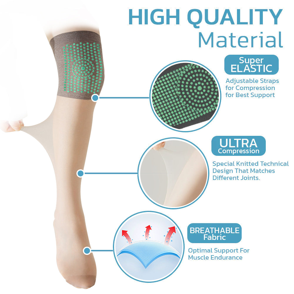 Made In USA CC™ Ionic Correction Lymphatic Detoxification Long Tube Silk Stockings(limited time offer, lasts 30 minutes)