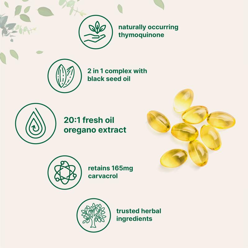Micro Ingredients Oregano Oil with Black Seed Oil, 300 softgels