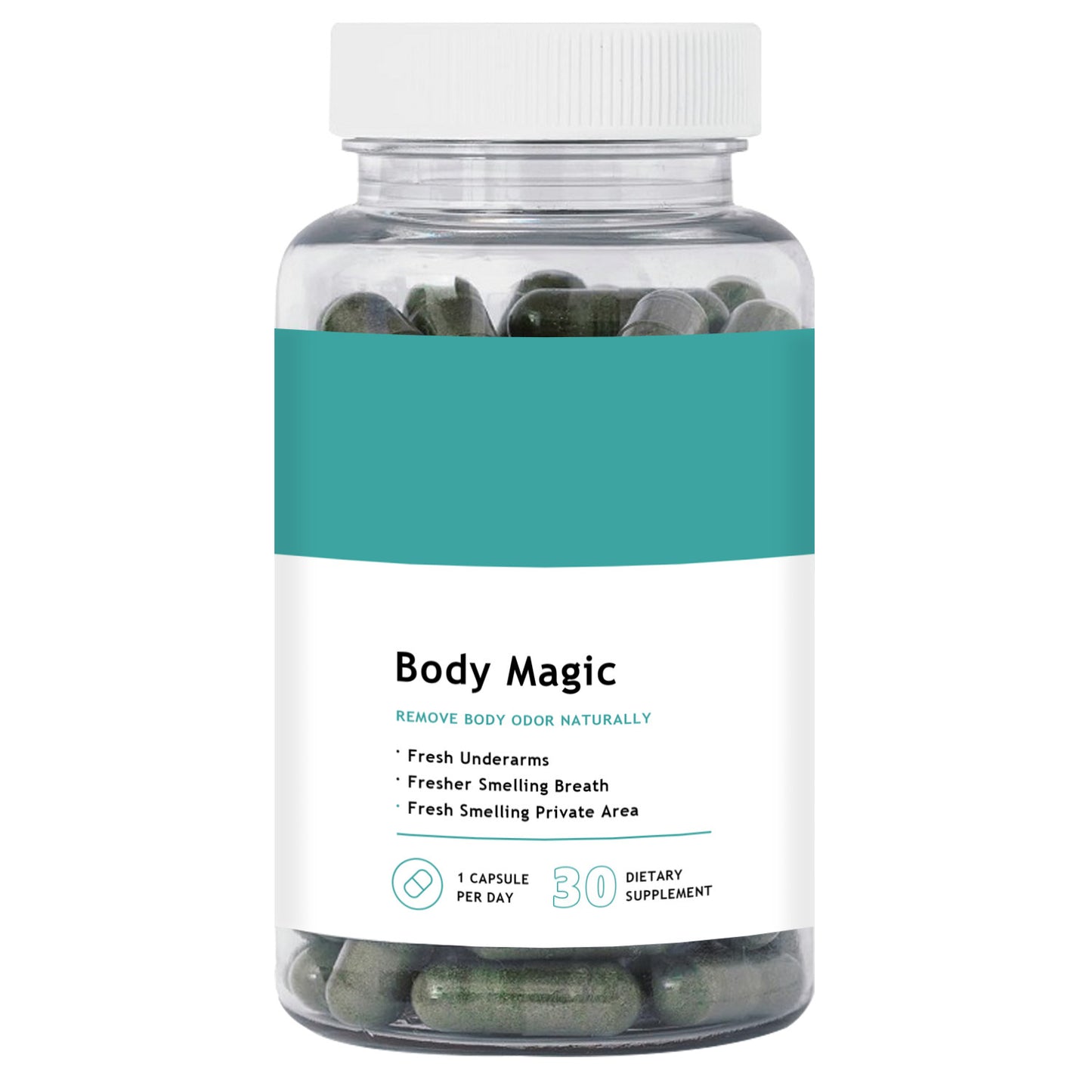 Body Magic Chlorophyll Pill - For Body Odor, Detox & Skin