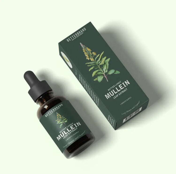 BetterLungs Mullein Leaf & Chlorophyll Extract Drops For Lung Detox Healthcare Supplement