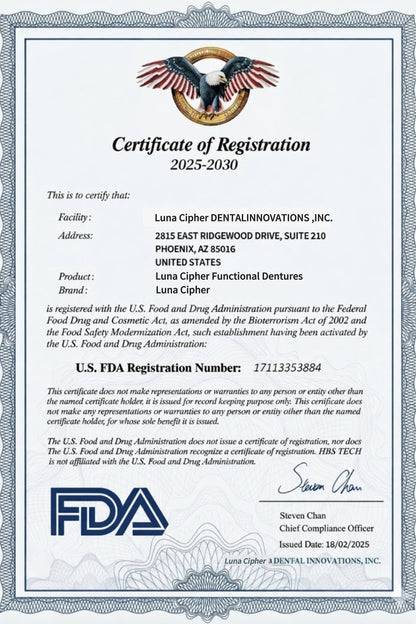 🦷Luna Cipher® Medical Full Denture with Strong Suction ✅ Made and Shipped from the（USA）