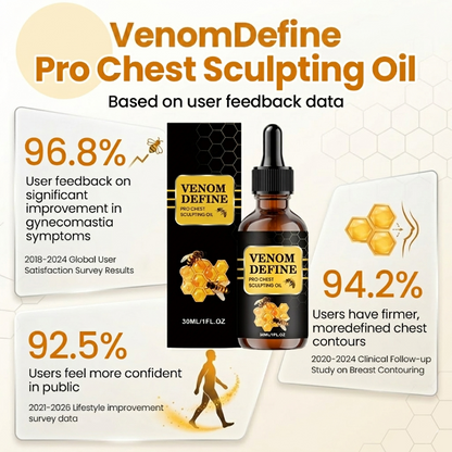 🔥 MEN’S CHEST-CONTOUR UPGRADE💪 Luna Cipher™ VenomDefine Pro Chest Sculpting Oil 🐝 Daily Bee Venom Support for a Firmer-Looking, More Defined Chest