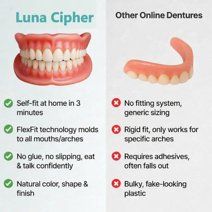👑2026 Eaily Hot Sale Ends Today: 70% OFF! Luna Cipher Custom Custom-Fit Full Functional DenturesMake you more confident – Made in the USA & FDA-Certified