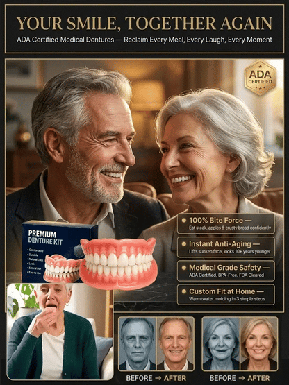 👑2026 Eaily Hot Sale Ends Today: 70% OFF! Luna Cipher Custom Custom-Fit Full Functional DenturesMake you more confident – Made in the USA & FDA-Certified