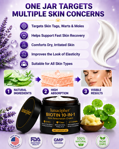 lunacipher BIOTIN 10-IN-1 SKIN RESTORATION CREAM
