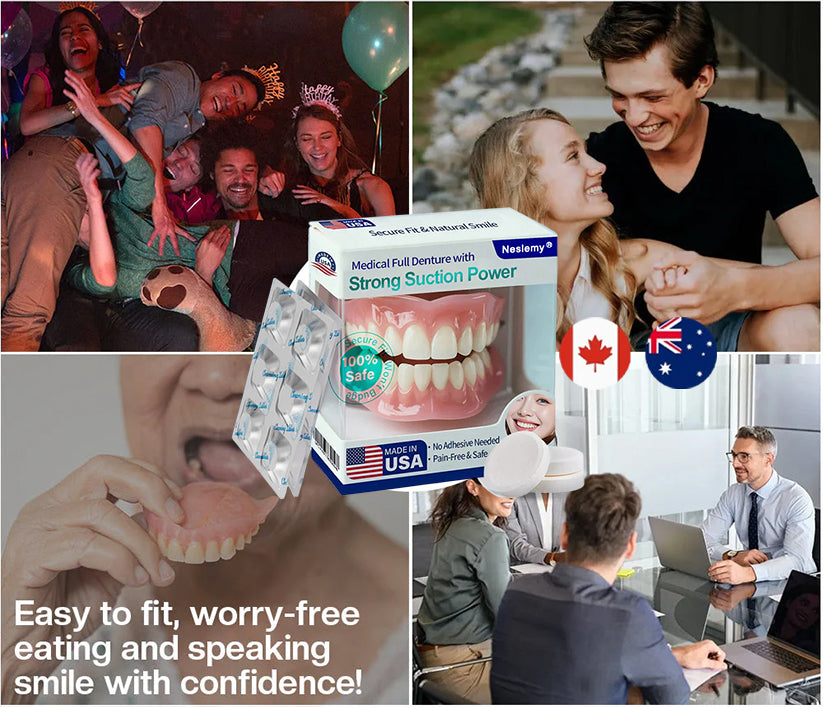 🦷Medical Full Denture with Strong Suction ✅ Made and Shipped from the（USA）