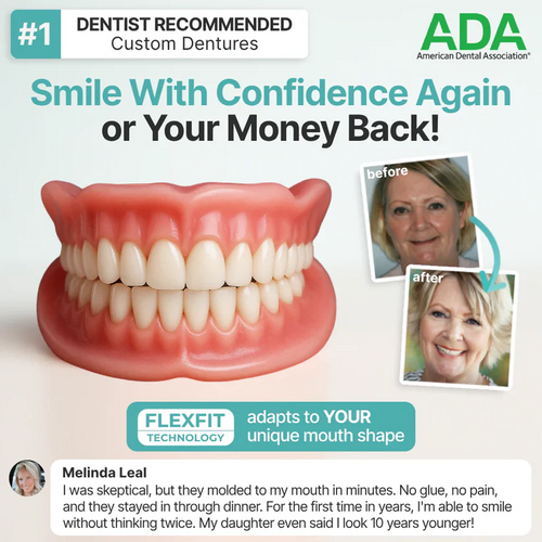 🌎Ends Today: 70% OFF! ⏰Eubuyercon™ Medical Full Denture with Strong Suctiond🦷American Dental Association(ADA) Certification✅
