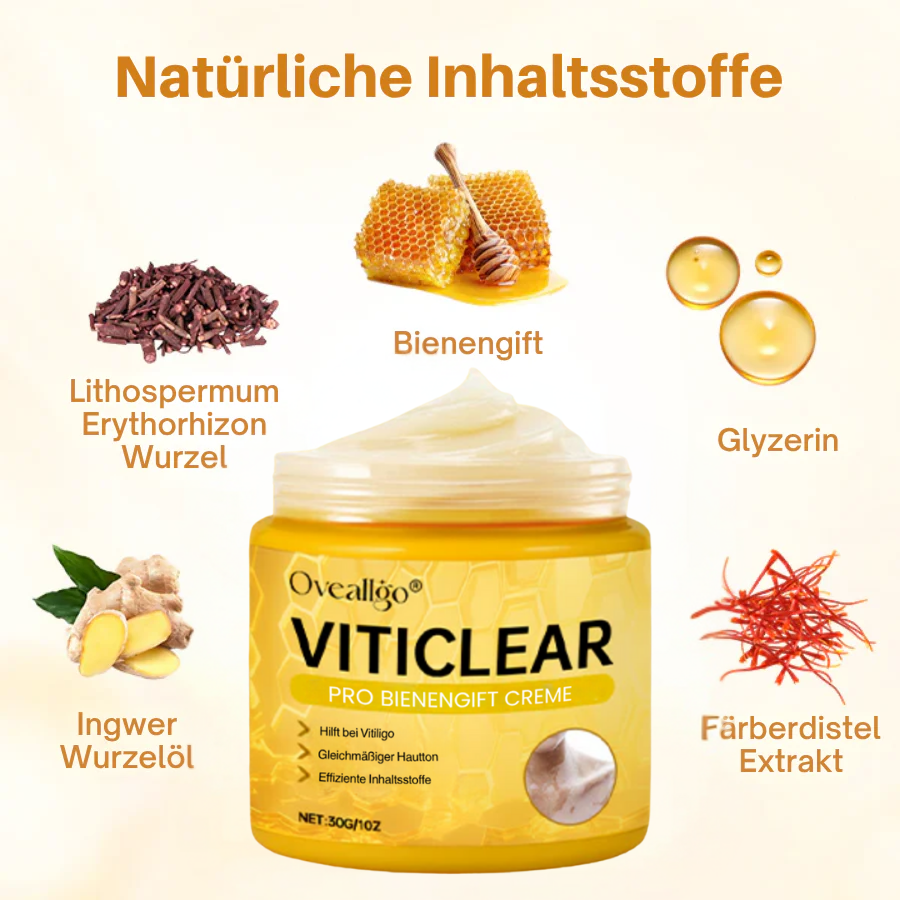 Oveallgo® VitiClear Pro Hautpflegecreme – 90% effektive Linderung bei Vitiligo