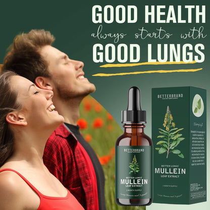 BetterLungs Mullein Leaf & Chlorophyll Extract Drops For Lung Detox Healthcare Supplement