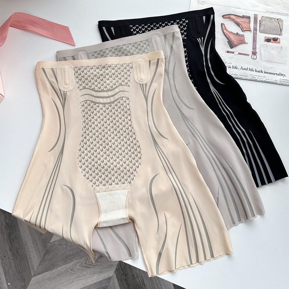 MEIION Negative ion Fat Burning Shapewear Panties - Detox & Abdominal Tummy Lift with Honeycomb Design