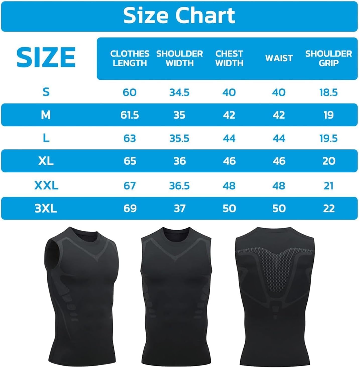 HotDeal-Pukmqu Gfouk Menionic Tourmaline Posture Correction Vest, Version Ionic Shaping Sleeveless Shirt, Posture Correction for Men, Back Support Vest
