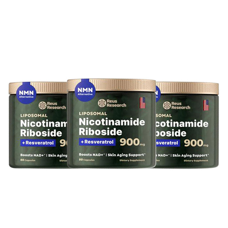 -Reus Research NR900 - NAD+ Supplement for Skin Aging Support, Energy, and Focus - 80 Count - Vitamin & Wellness Supplements Dietary