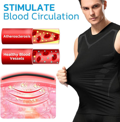 HotDeal-Pukmqu Gfouk Menionic Tourmaline Posture Correction Vest, Version Ionic Shaping Sleeveless Shirt, Posture Correction for Men, Back Support Vest