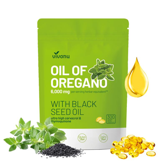Oil of Oregano with Black Seed Oil 300 Capsules | Natural Antioxidants | Nutritional Support | Highly Effective Botanicals Dietary Healthcare Supplement