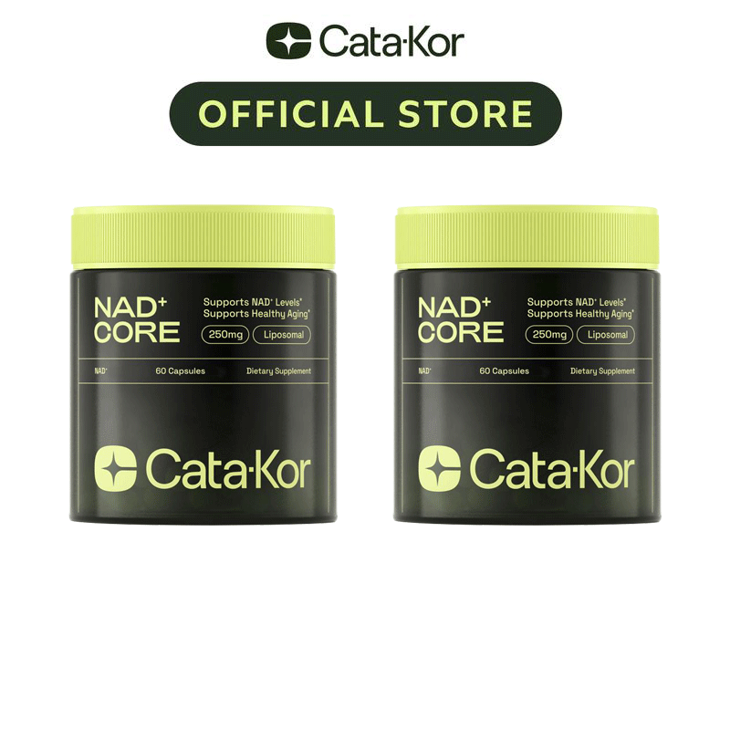 Cata-Kor 250 mg - NAD+ Supplement for Skin Aging Support, Energy, and Focus - 60 Count - Vitamin & Wellness Supplements Dietary Healthcare Edible