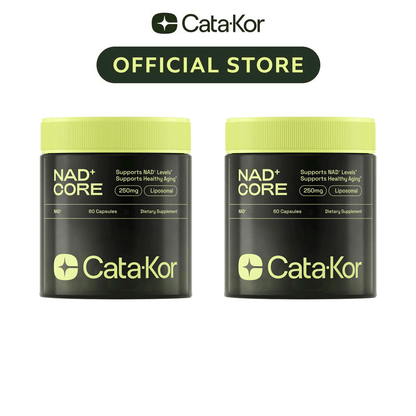 Cata-Kor 250 mg - NAD+ Supplement for Skin Aging Support, Energy, and Focus - 60 Count - Vitamin & Wellness Supplements Dietary Healthcare Edible
