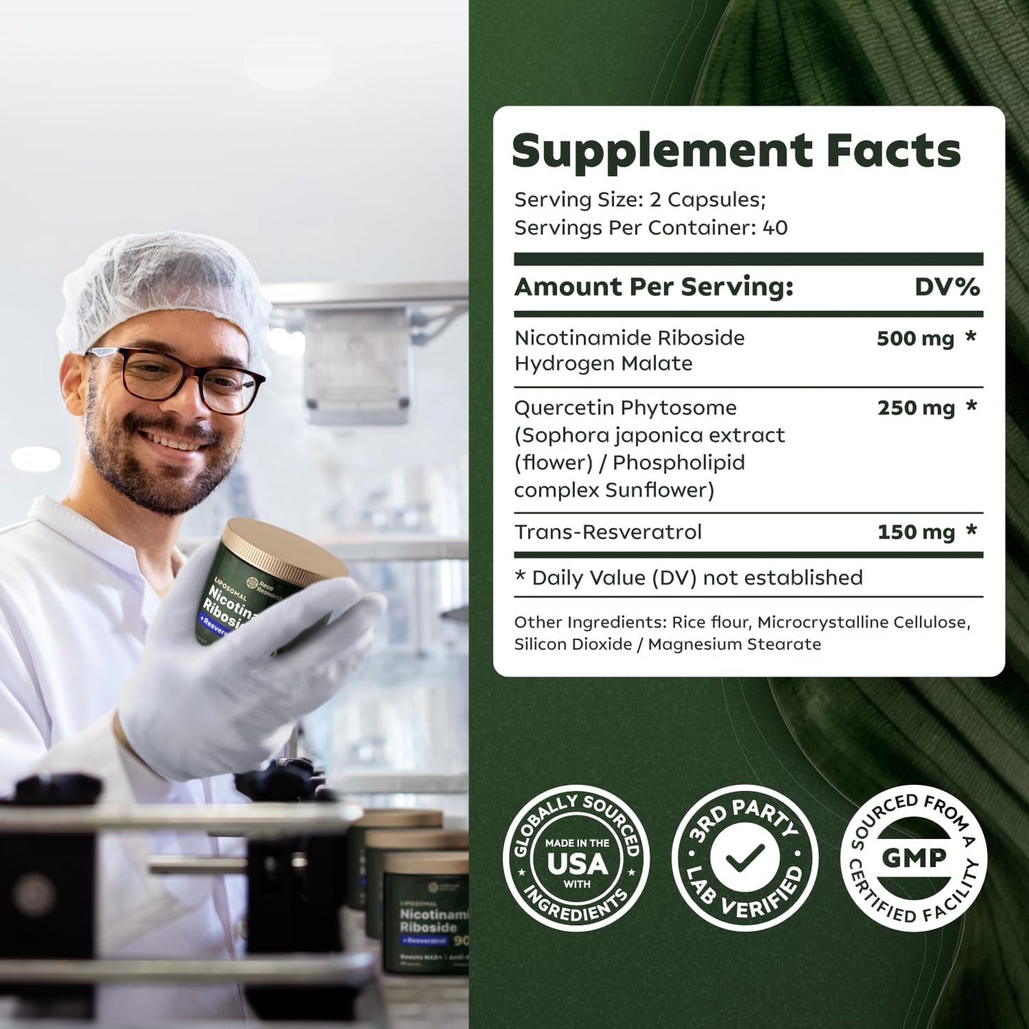 -Reus Research NR900 - NAD+ Supplement for Skin Aging Support, Energy, and Focus - 80 Count - Vitamin & Wellness Supplements Dietary
