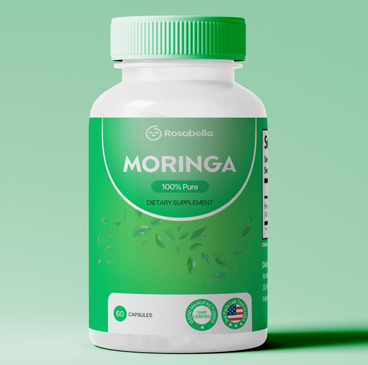 Rosabella Moringa Capsules (800mg) for Immune Support, Gut Health & Vitamins