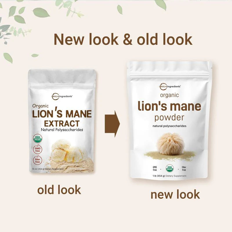 Organic Lions Mane Mushroom Supplement Powder