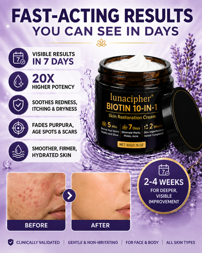 lunacipher BIOTIN 10-IN-1 SKIN RESTORATION CREAM