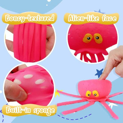 Water Spraying Octopus Squeeze Toy