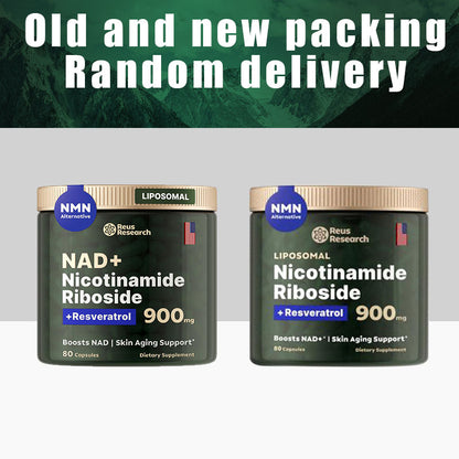 -Reus Research NR900 - NAD+ Supplement for Skin Aging Support, Energy, and Focus - 80 Count - Vitamin & Wellness Supplements Dietary