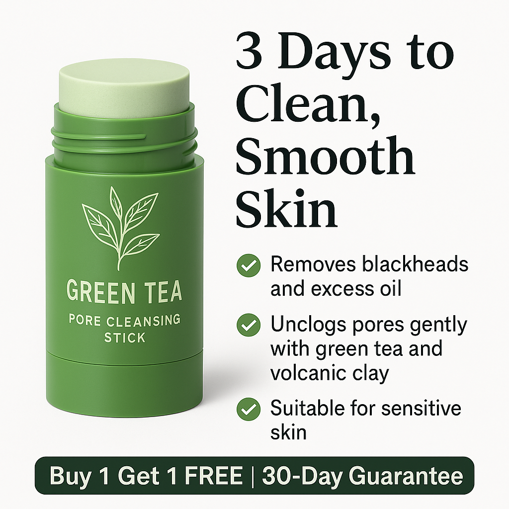 【Green Tea Pore Purifying Stick】🌿   Say goodbye to blackheads & oily pores in 3 days!
