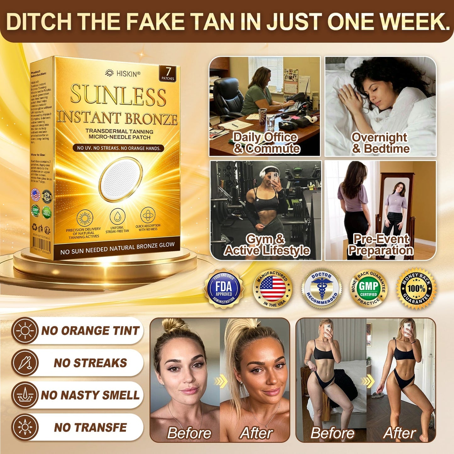 𝑶𝒇𝒇𝒊𝒄𝒊𝒂𝒍 𝑺𝒕𝒐𝒓𝒆 | ☀️☀️𝐒𝐮𝐧𝐥𝐞𝐬𝐬 𝐈𝐧𝐬𝐭𝐚𝐧𝐭 𝐁𝐫𝐨𝐧𝐳𝐞 𝐓𝐚𝐧𝐧𝐢𝐧𝐠 𝐌𝐢𝐜𝐫𝐨𝐧𝐞𝐞𝐝𝐥𝐞 𝐏𝐚𝐭𝐜𝐡 🇺🇸 (𝐉𝐮𝐬𝐭 𝐨𝐧𝐜𝐞 𝐚 𝐝𝐚𝐲) 𝐕𝐢𝐬𝐢𝐛𝐥𝐞 𝐁𝐫𝐨𝐧𝐳𝐞 𝐆𝐥𝐨𝐰 𝐢𝐧 𝟕 𝐃𝐚𝐲𝐬 ✅ 𝐍𝐨 𝐔𝐕, 𝐍𝐨 𝐎𝐫𝐚𝐧𝐠𝐞, 𝐍𝐨 𝐒𝐭𝐫𝐞𝐚𝐤𝐬, 𝐍𝐨 𝐃𝐇𝐀, 𝐍𝐨 𝐌𝐞𝐬𝐬.
