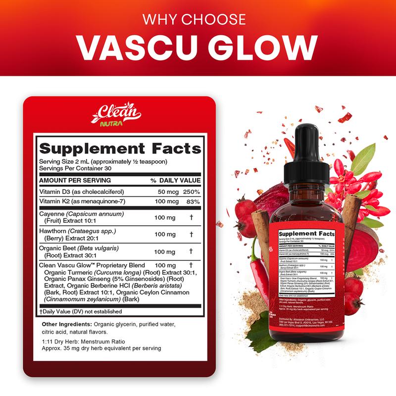 Cayenne Pepper Supplement Liquid Drops + Hawthorn Berry, Vitamin D3 K2 Organic Beet Root Powder, Ceylon Cinnamon, Turmeric Curcumin, Panax Ginseng