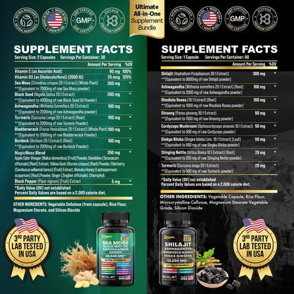 Dynamic Vitality Bundle - Zoyava Sea Moss Multivitamin & Power Combo