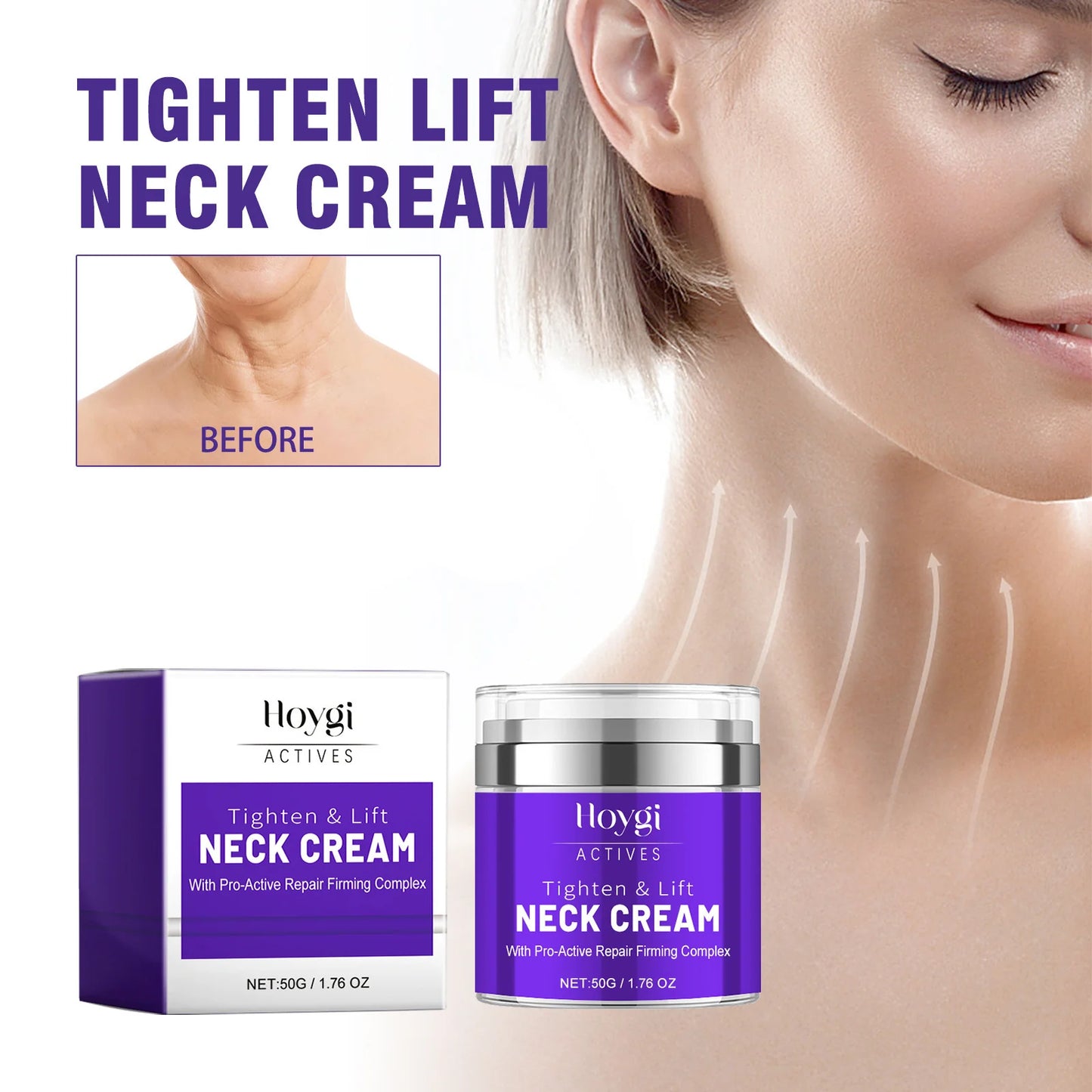 GOPURE Neck Cream - Tighten & Lift Firming Neck Cream for Crepey Skin