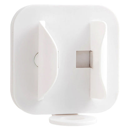 Wall-mounted gravity-sensor electric toothbrush holder, no drilling required, multi-functional toothpaste and comb holder for bathroom use.