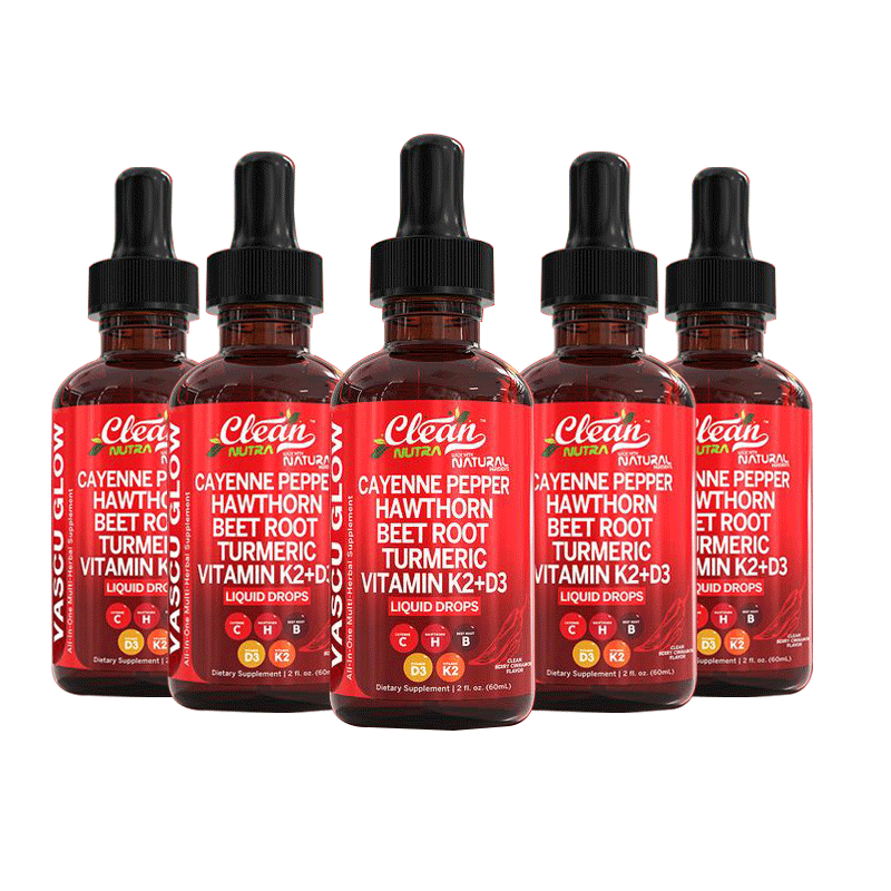 Cayenne Pepper Supplement Liquid Drops + Hawthorn Berry, Vitamin D3 K2 Organic Beet Root Powder, Ceylon Cinnamon, Turmeric Curcumin, Panax Ginseng