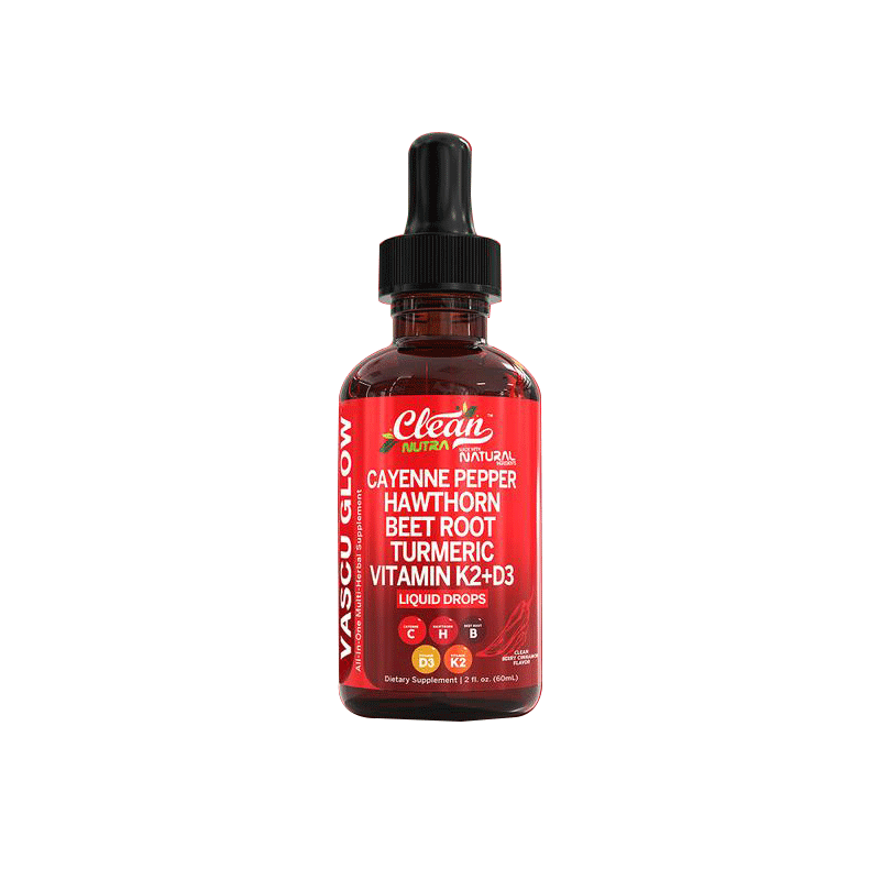 Cayenne Pepper Supplement Liquid Drops + Hawthorn Berry, Vitamin D3 K2 Organic Beet Root Powder, Ceylon Cinnamon, Turmeric Curcumin, Panax Ginseng