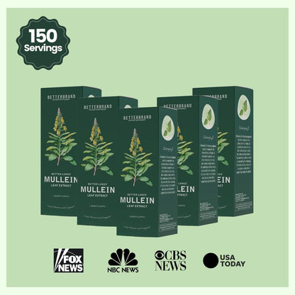 BetterLungs Mullein Leaf & Chlorophyll Extract Drops For Lung Detox Healthcare Supplement