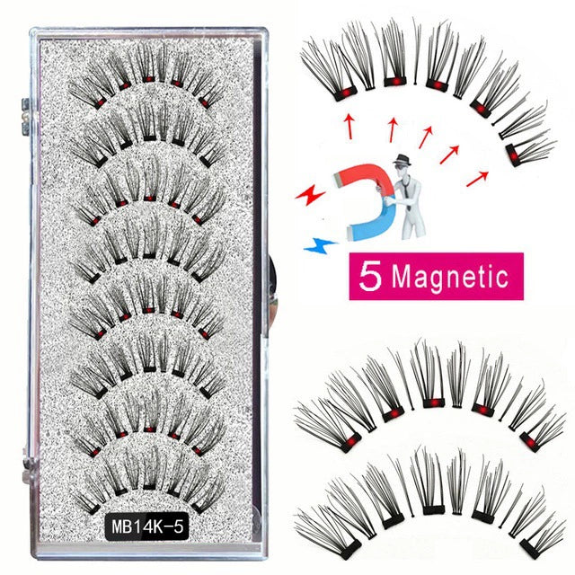 🎀Schöne große Aktion🔥WIEDERVERWENDBARES MAGNETISCHES WIMPERNSET