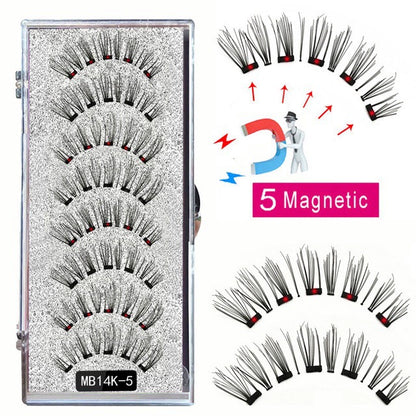 🎀Schöne große Aktion🔥WIEDERVERWENDBARES MAGNETISCHES WIMPERNSET