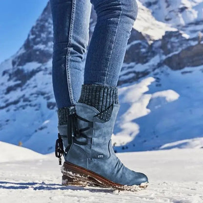 🔥𝑳𝑨𝑺𝑻 𝑫𝑨𝒀 𝑺𝑨𝑳𝑬-𝟖𝟎% 𝑶𝑭𝑭🔥Women's Winter Low Barrel Orthotic Bow Support Wool Warm Boots