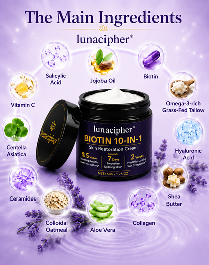 lunacipher BIOTIN 10-IN-1 SKIN RESTORATION CREAM