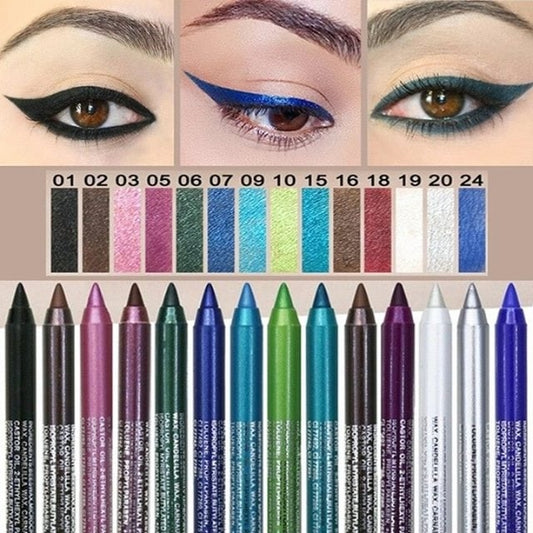 🔥Wasserfester Eyeliner mit langem Halt – 13 lebendige Farbtöne
