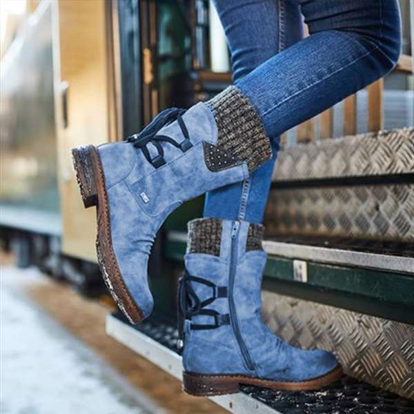 🔥𝑳𝑨𝑺𝑻 𝑫𝑨𝒀 𝑺𝑨𝑳𝑬-𝟖𝟎% 𝑶𝑭𝑭🔥Women's Winter Low Barrel Orthotic Bow Support Wool Warm Boots