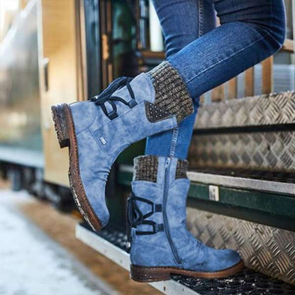🔥𝑳𝑨𝑺𝑻 𝑫𝑨𝒀 𝑺𝑨𝑳𝑬-𝟖𝟎% 𝑶𝑭𝑭🔥Women's Winter Low Barrel Orthotic Bow Support Wool Warm Boots