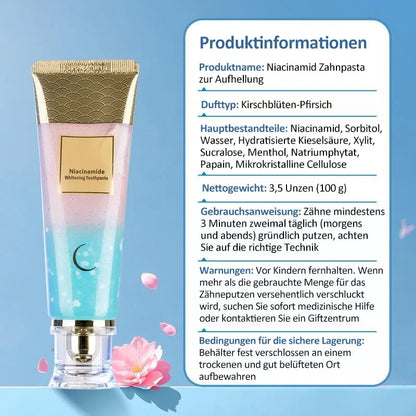 🔥Letzter Tag 60% Rabatt🎁Niacinamid Whitening Zahnpasta - – hellt die Zähne auf, schützt den Zahnschmelz und erfrischt den Atem mit jeder Bürste! 🦷🌿