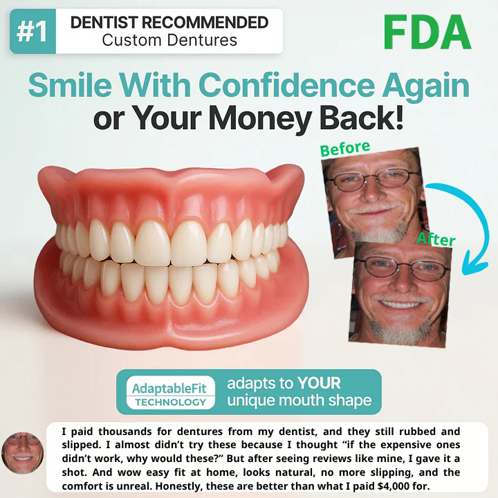 🌎Ends Today: 70% OFF! ⏰Eubuyercon™ Medical Full Denture with Strong Suctiond🦷American Dental Association(ADA) Certification✅