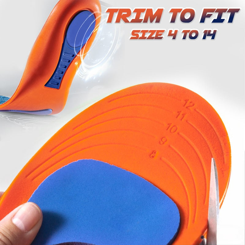 Shock-Absorbing Orthotic Sports Shoe Insoles