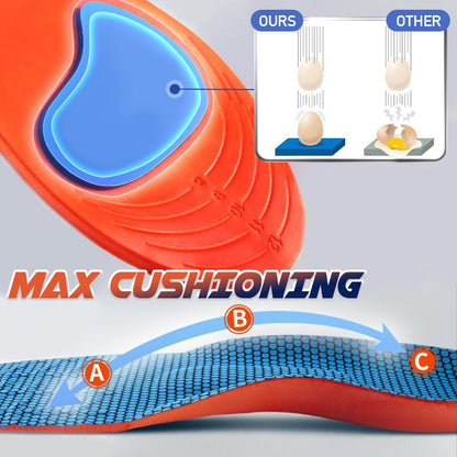 Shock-Absorbing Orthotic Sports Shoe Insoles